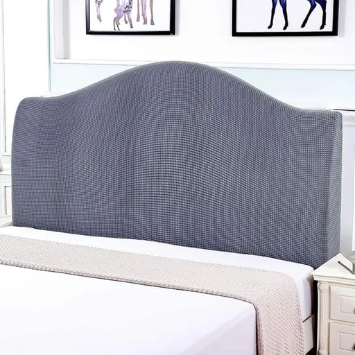 Bed Headboard Cover for Queen King , Stretch Headboard Slipcover Soft Dustproof Protector Cover Bed Head Cover for Bedroom (Grey,150*70cm)