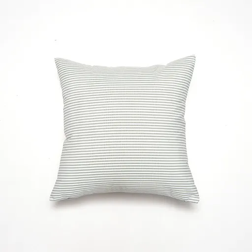 Green Pinstripe Pattern Set of 2 Decorative Cushion Covers - 45x45cm, Soft Polyester (Inserts Not Included)