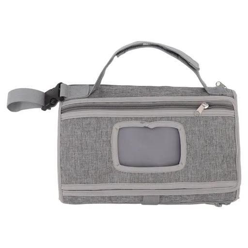 Diaper Pad Baby Changing Mat Mommy Bag with Handle Strap Foldable Detachable Travel Changing Pad Grey