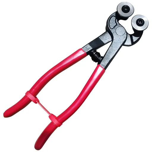 Glass Tile Nippers - Heavy Duty Wheeled Glass Mosaic Nipper & Ceramic Tile Nipper, Tile Cutter Pliers Soft-grip Handle - Shapping Plier, Nipper Cutting Tools (8 Inch ）