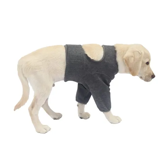 Elbow Protector for Dogs, Breathable Elastic Post-Surgery, Prevents Licking and Biting, Dark Gray, S