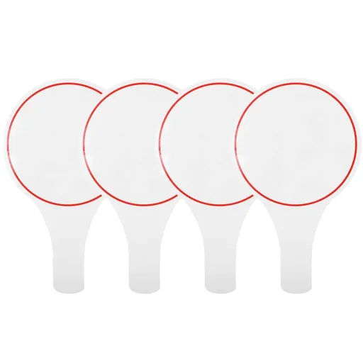 4pcs Dry Erase Paddles,Round Handheld White Boards Small Flip Answer Board Paddles Quick Response Paddles for Classroom Supplies