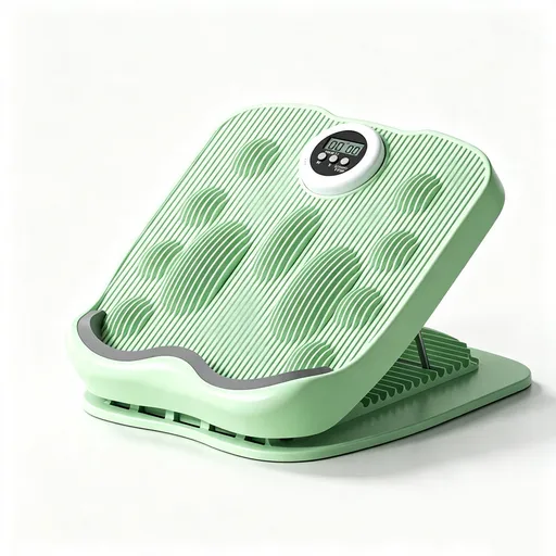 Foldable timing multi gear adjustable inclined pedal calf stretching massager,green