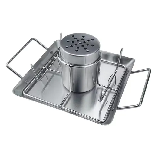 Vertical Beer Can Chicken Roaster Rack - Stainless Steel - Includes Rack, Canister, Drip Pan For Juicy and Flavorful Chicken on Grill and Oven - Dishwasher Safe