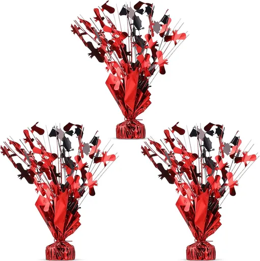 3 Pcs Graduation Table Centerpieces Graduation Table Decoration Glitter oil Graduate Centerpieces or 2026 Grad Party Graduation Certiicates(Red)