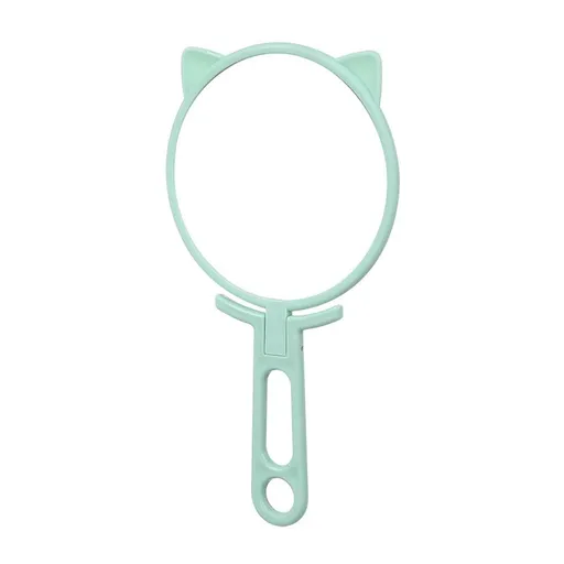 Compact Mirror with Adjustable Handle, Mini Folding Mirror for Makeup (Pack of 2) Cat Ear Mirror Comb Handheld Mirror for Travel