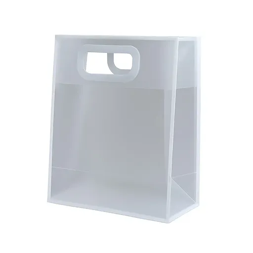 Reusable Frosted Plastic Gift Bags with Handle for Gifts Flowers 20 Pack - 21x11x27cm