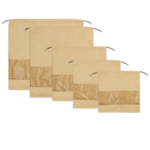 5 set Dust Bags For Handbags - Purse Dust Bags, Shoes and Handbag Covers For Storage - Neutral Protector Dustbags