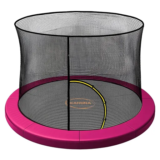 Kahuna 16ft Trampoline Pad and Net - Pink