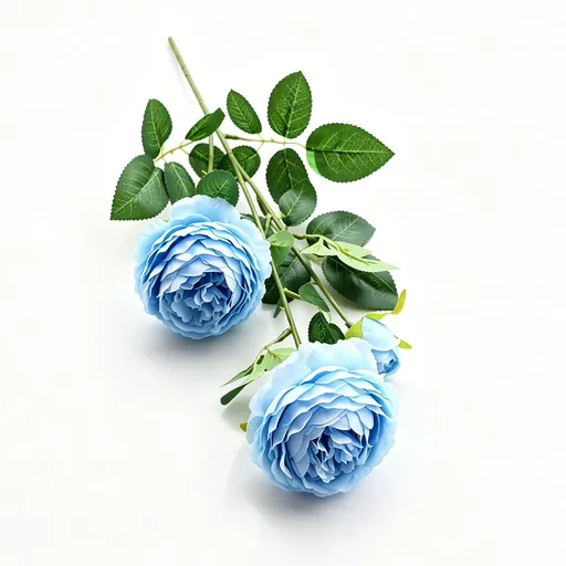 Artificial Blue French Peony, Fresh Decor, 2 Pack