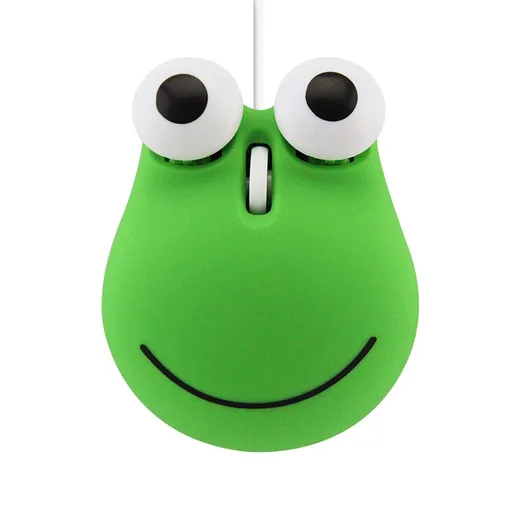 Wired Mouse Cartoon Mini Mouse Novelty Portable Computer Mouse Unique Small Desktop Mouse Laptop PC Mouse for Kids (Green)
