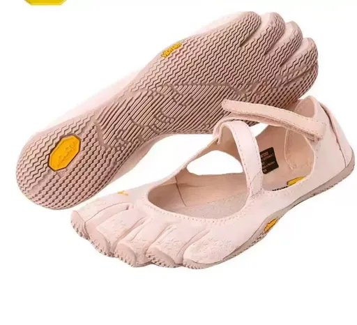 Pink Breathable High-Grip Five-Finger Yoga & Pilates Shoes (Foot Length 26.5 CM) - Professional Training Footwear for Natural Toe Splay & Barefoot Feel