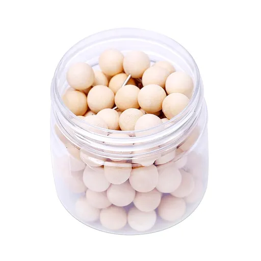 110pcs 1 Push for Cork Board Decorative Thumbtacks Wood Push Pins Thumb Tacks Creative Push Pin Safety Push Pins Round Push Pins