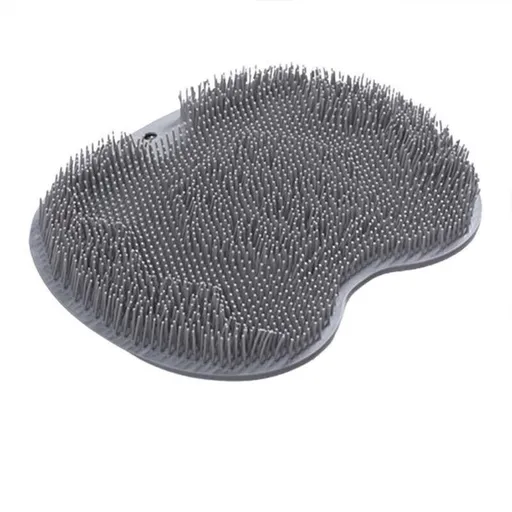 Foot Back Body Scrubber Massager Pad Shower Bath Exfoliating Brush Cleaning Mat - Dark Grey