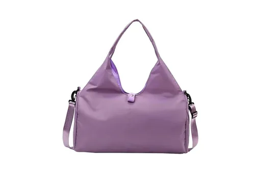 Gym Tote Bag with Shoe Compartment and Wet Dry Storage Pockets for Women Travel Duffel Bag Yoga Gym Bags with Yoga Mat Holder -Purple