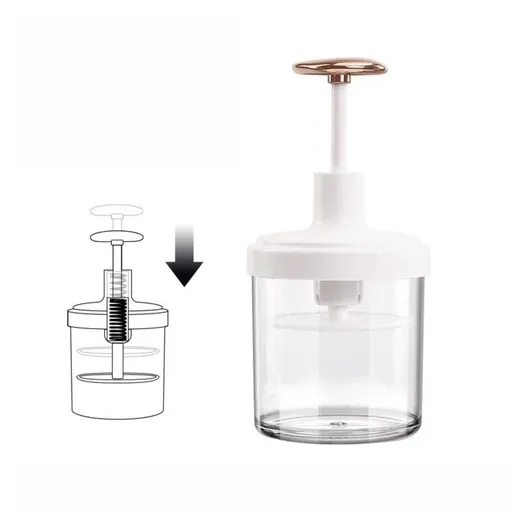 Semi-Automatic Facial Cleanser Foam Maker, Press-Style Foamer Bottle for Shampoo & Body Wash—White
