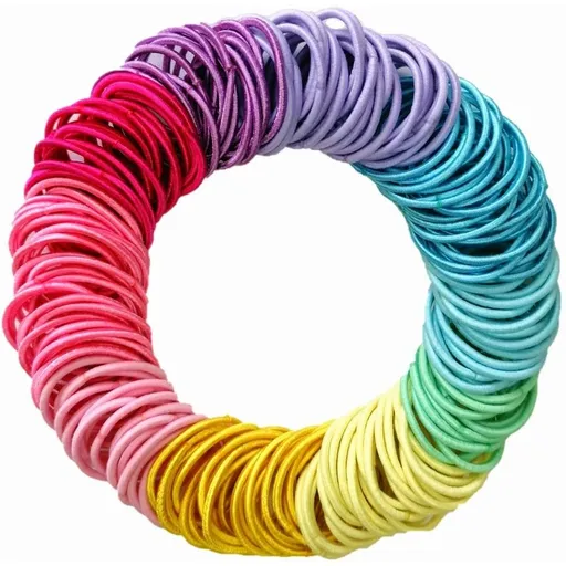 Hair Ties, Elastic Hairbands 200 Pieces Ponytail Holders Hair Tie,Colorful Hair Rope Thin Hairbands For Girls Women(2.5 x 0.2 cm)