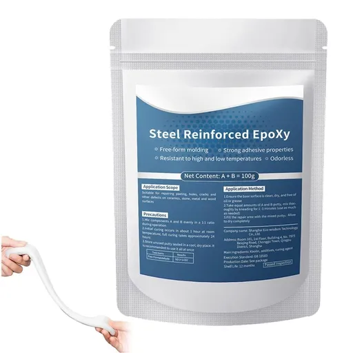 Epoxy Putty Fast Repair Clay, Repair Filler Putty for Metal Wood Ceramic Tile Stone Plastic, Crack Hole Filling & Permanent Surface Repair Putty - White - Size 500g