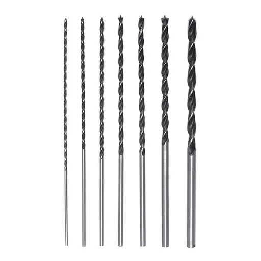 7pc Extended 300mm Woodworking Drill Bit Set High Carbon Steel Bit For Deep Hole Drilling In Hardwood Plywood Beams