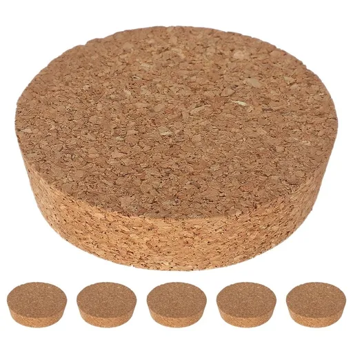 6Pcs Cork Lid Stoppers for Glass Flower Vases Durable Wooden Caps for Hydroponic Decor