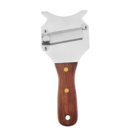 Truffle Slicer Shaver Stainless Steel Chocolate Cheese Shaver Grater Curler with Adjustable Smooth Blade and Wood Handle