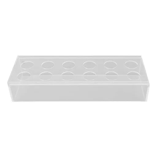 Clear Acrylic Flower Vase Multi Holes Elegant Decorative Long Rectangle Vase for Wedding Home Dining Table Decor 30cm/11.7in