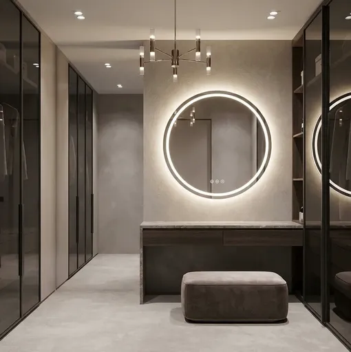 Interior Ave - 80cm Round Frameless LED Bathroom Mirror – Bluetooth