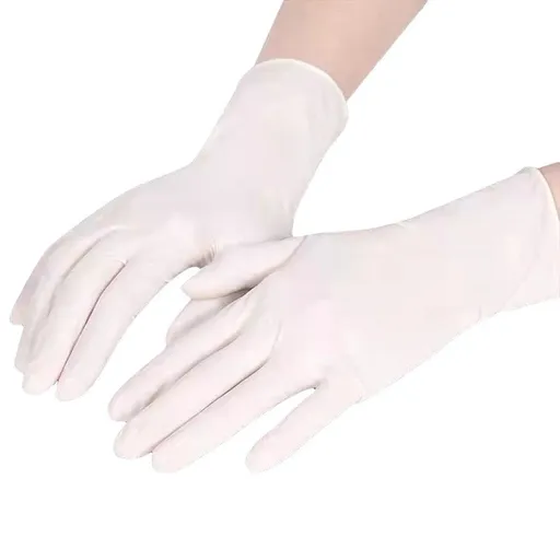 100 gloves White Premium Disposable Nitrile Gloves - Powder-Free & Extra Durable for Multi-Purpose Use(L)