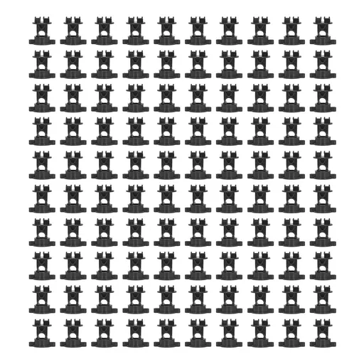 100pcs Insulator ABS 55mm Length 48mm Width Bolt Type Insulators for Electric Fence Agricultural Garden Black