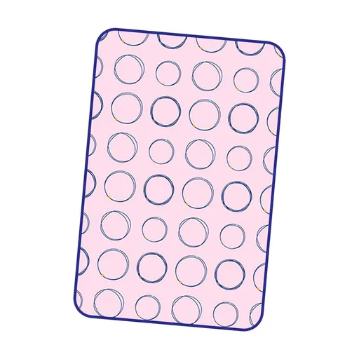 Portable Ironing Mat for Table Top Iron Pad for Countertop Thick Ironing Blanket Over The Door Steamer Pad Washer Dryer Heat Resistant Mat Travel Ironing Board (Red circle70_40cm)