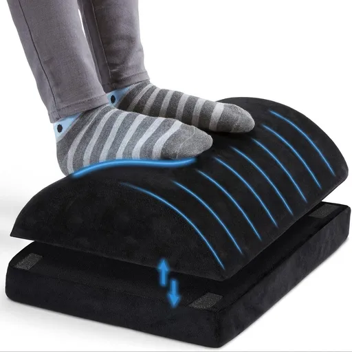 Ergonomic Footrest, Foot Cushion, Chair Cushion, Footstool, Anti, Slip, Desk Accessories, Back Pain, Sitting Posture, Black
