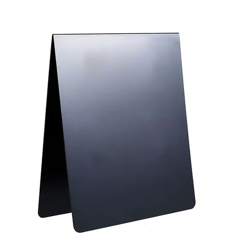 1 Pcs Magnetic Bulletin Board Metal Magnet Board Magnet Display Stand for Tabletop Desktop Home Kitchen Office Decor (Black)