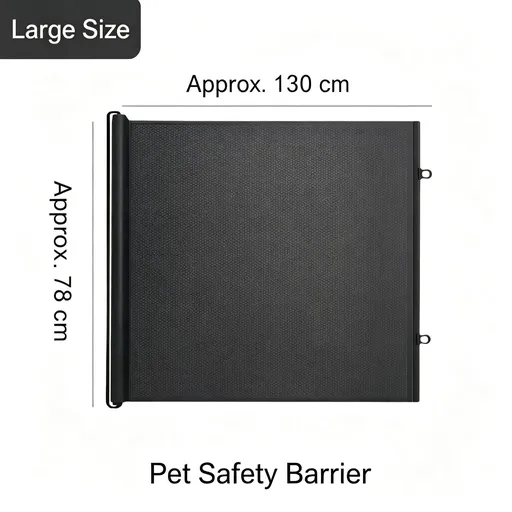 Automatic Retractable Pet Gate, Large Size Black 78*130cm, Anti‑jump Cat Separation Fence, Home Safety Barrier, Christmas & Halloween Pet Supply, Thoughtful Holiday Present