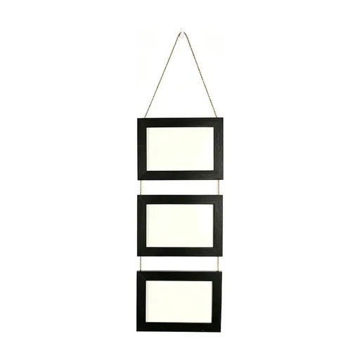 6x7 Picture Frames Collage Black, 3 Openings 6 x 7 Vertical Hanging Photo Frames Display 6 by 7 inch Pictures for Wall Decor, Khaki
