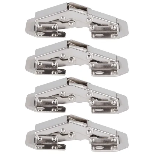 4Set Cabinet Hinges Bridge Shaped Door Hinge Kit for Cupboard Closet Wardrobe Furniture