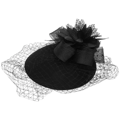Lightweight Black Wedding Veil Headband for Bridal and Party Hairstyles