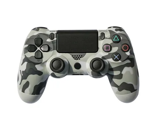 Wireless Game Controller Ps4 Controller Bluetooth Dual Head Head Handle Joystick Game Pad For The Game Console 4 - Gray camouflage