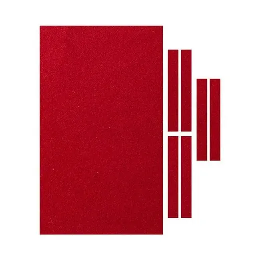 7Pcs Billiard Snooker Pool Table Cover Cloth W/ Felt Strip Heavy Duty 9FT - Red