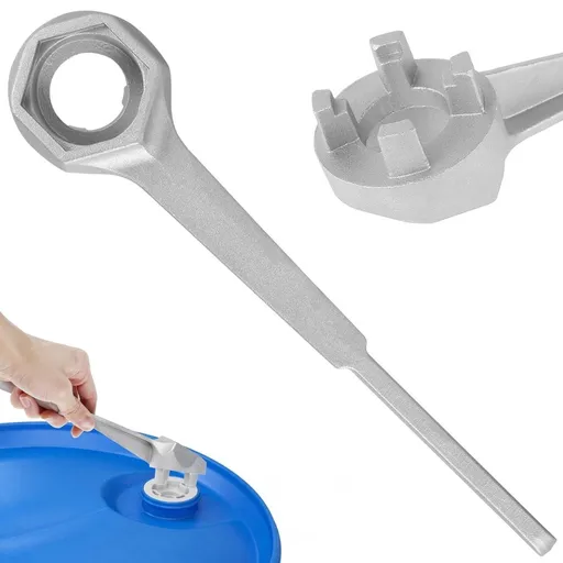 Bung Wrench Aluminum Drum Wrench Barrel Opening Wrench Hand Tool Portable Wrench Opener for Opening 10/15/20/30/55 Gallon Drum