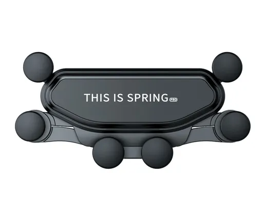 Car Phone Holder THIS IS SPRING Gravity Air Vent [KM20 three Generation Mute bracket] yaoyan Black