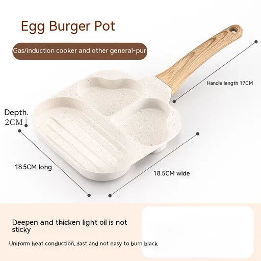 Egg Pan Omelette Pan Nonstick Egg Frying Pan Heat Resistant Handle Egg Steak Pot Egg Skillet for Breakfast for Baking Steak