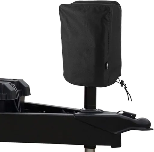 Heavy-Duty 2-Layer 600D Polyester Jack Cover for Electric Tongue Jacks on Campers, RVs, and Trailers—Features Double-Pull Drawstring, Cord Locks, and Reinforced Seams for Outdoor Use (Black)