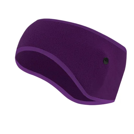 Winter Fleece Ear Warmer Headband with Button Straps for Running Cycling Hiking Outdoor Sports