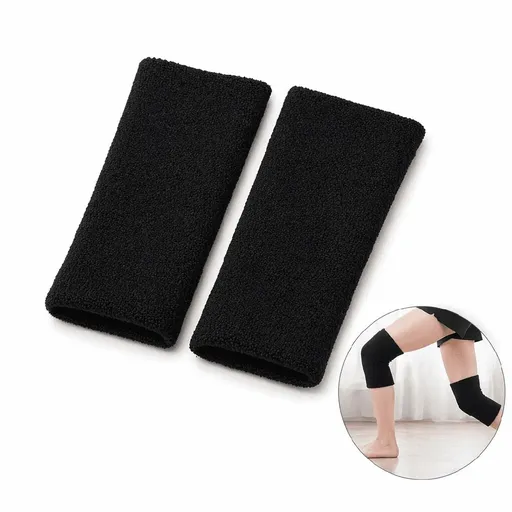 2Pcs Men Women Thermal Leg Warmers, Windproof Knee Braces Rheumatic Arthritis Sleeves Protector, Winter Cozy Wraps Leg Pad for Outdoor Sports Cycling Running Walking,Black