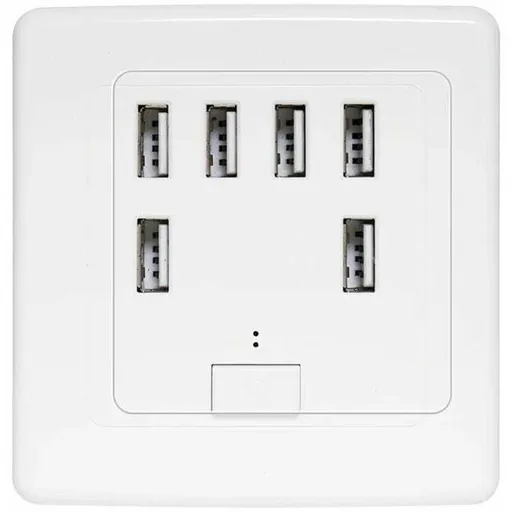 USB Wall Plug, 220V 4A Charging Panel, 6 USB Ports Fast Charging