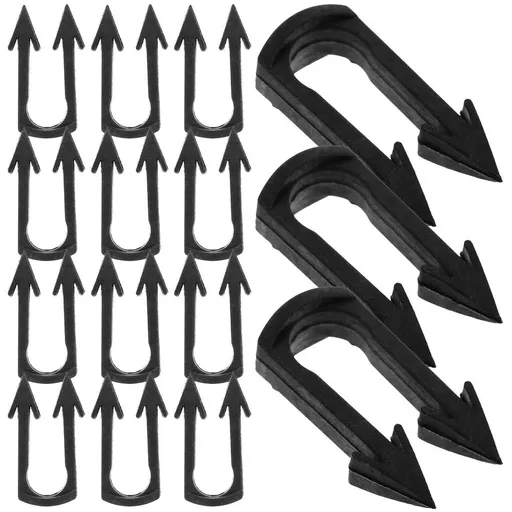 Gardening Plant Fixing Clips Black PVC, Professional Vine Support, Space-Saving and Durable