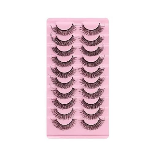 10 Pairs Russian D-Curl Mink False Eyelashes - Full & Curled - DH06-05