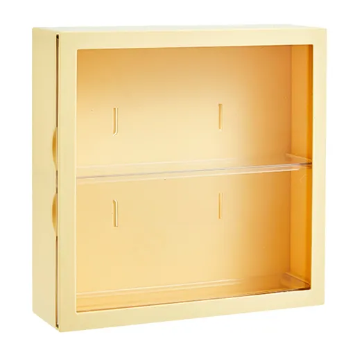 Wall Mounted Showcase Blind Box Figures Display Case Handicraft Storage Display Rack Dust Proof Doll Toy Storage Box Creamy Yellow