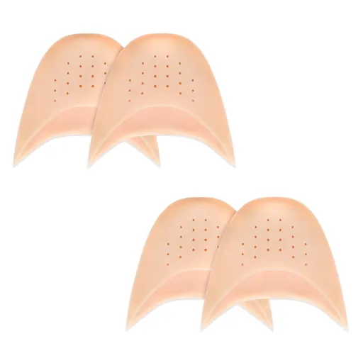 4Pcs Toe Sleeves Silicone Gel Sock Pads Soft Ball of Foot Metatarsal Ballet Pointe Cap Toe Pads with Hole Toe Protection Cushion
