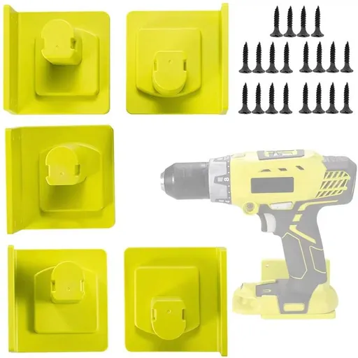 4 Pack Tool Drill Mount Holder for Tool Mounts Dock Hanger Fit for Battery Wall Mount Garage Tool Wall Display Rack Organizer Storage